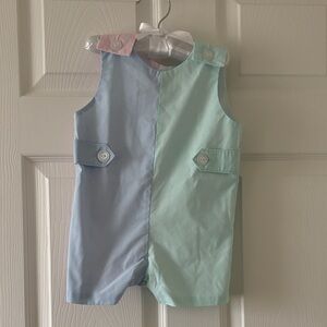 The Beaufort Bonnet Company Blue Pink and Mint Color Block Jon Jon